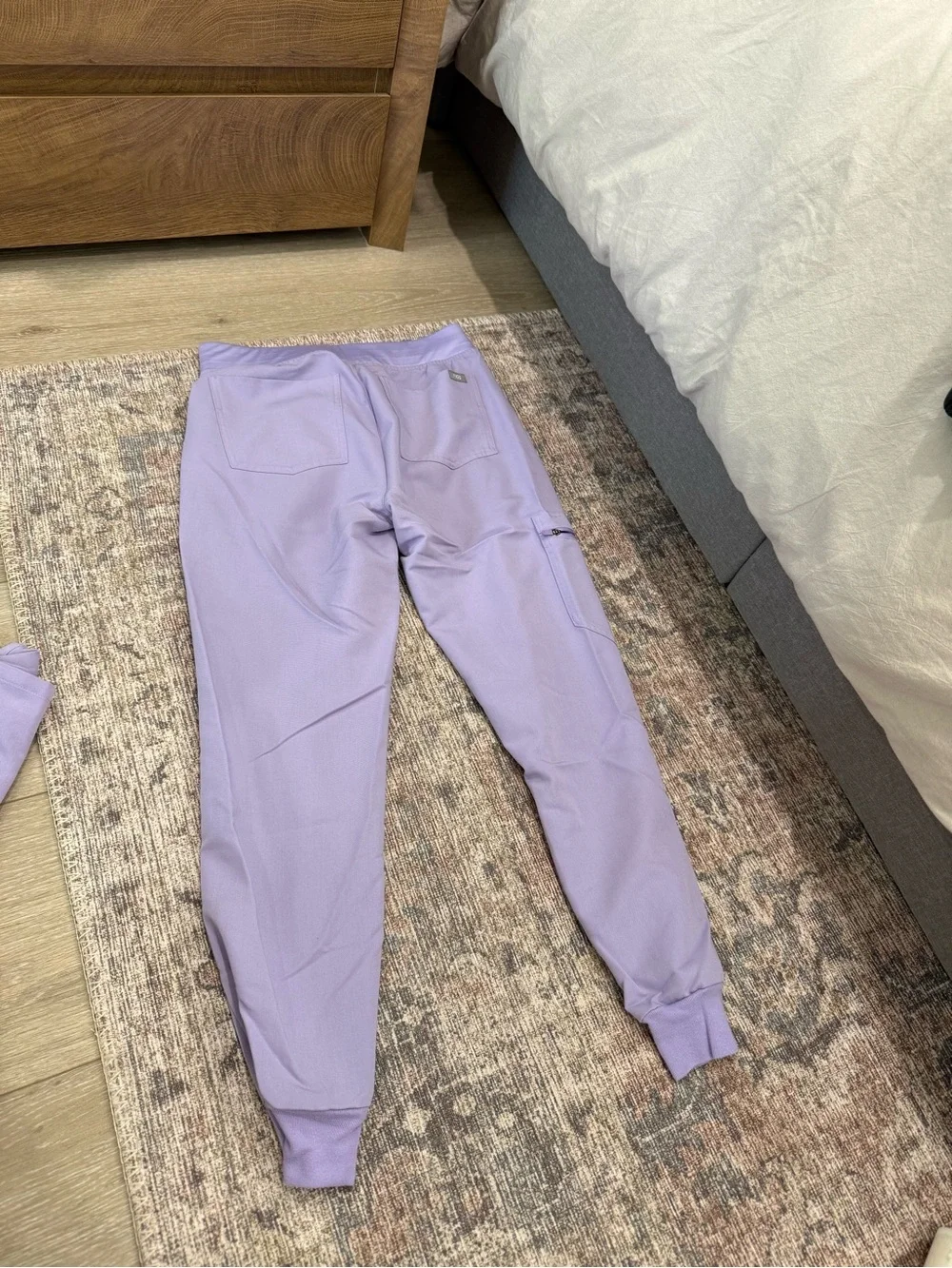 Figs Lavender V-neck Scrub Top and Pants
